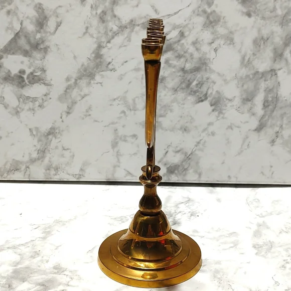 Menorah 9 branch candle holder solid brass